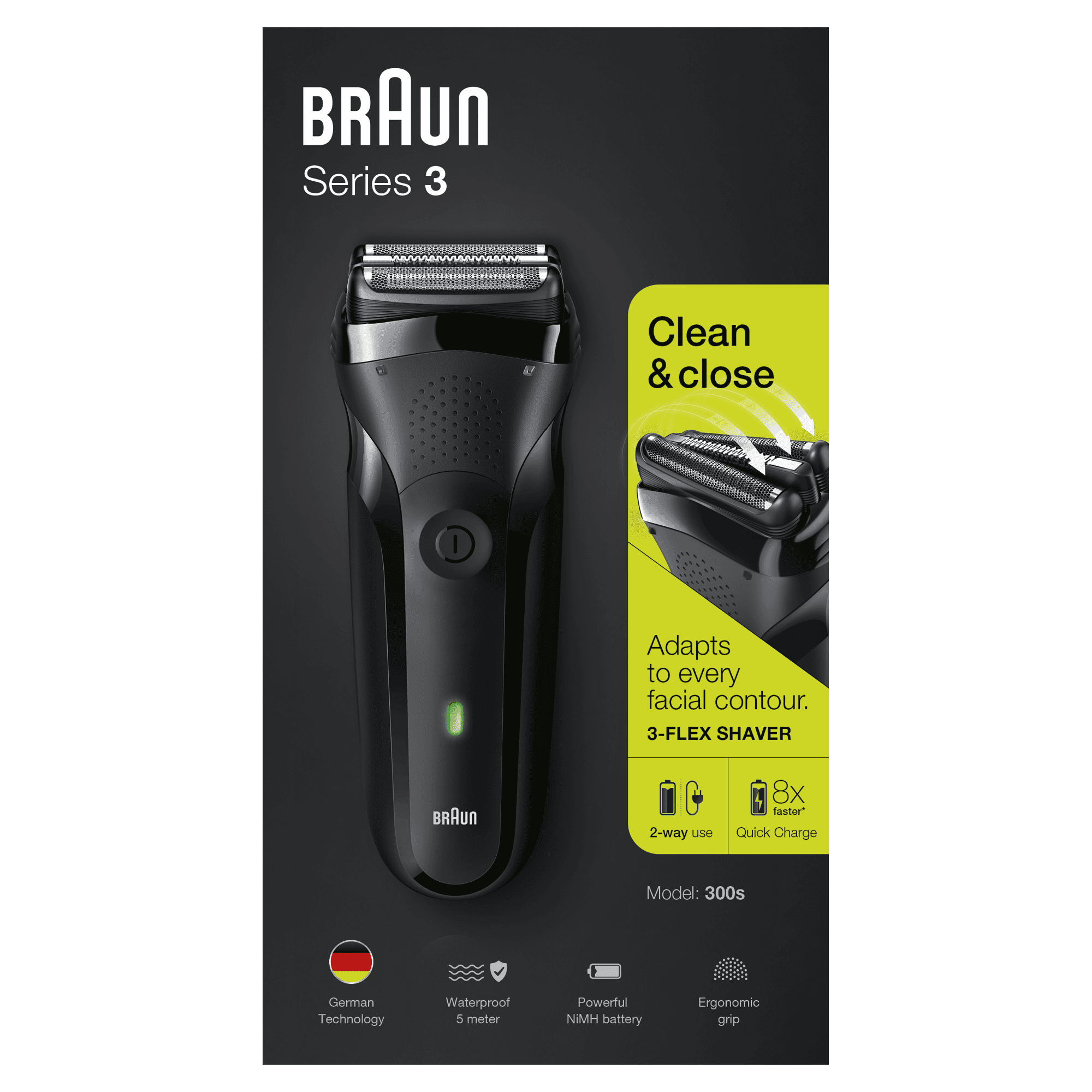 Braun Series 3 300s, Trockenrasierer