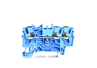 Wago Durchgangsklemme 3Leiter Druecker 2,5qmm blau Wago Durchgangsklemme 3Leiter Druecker 2,5qmm blau