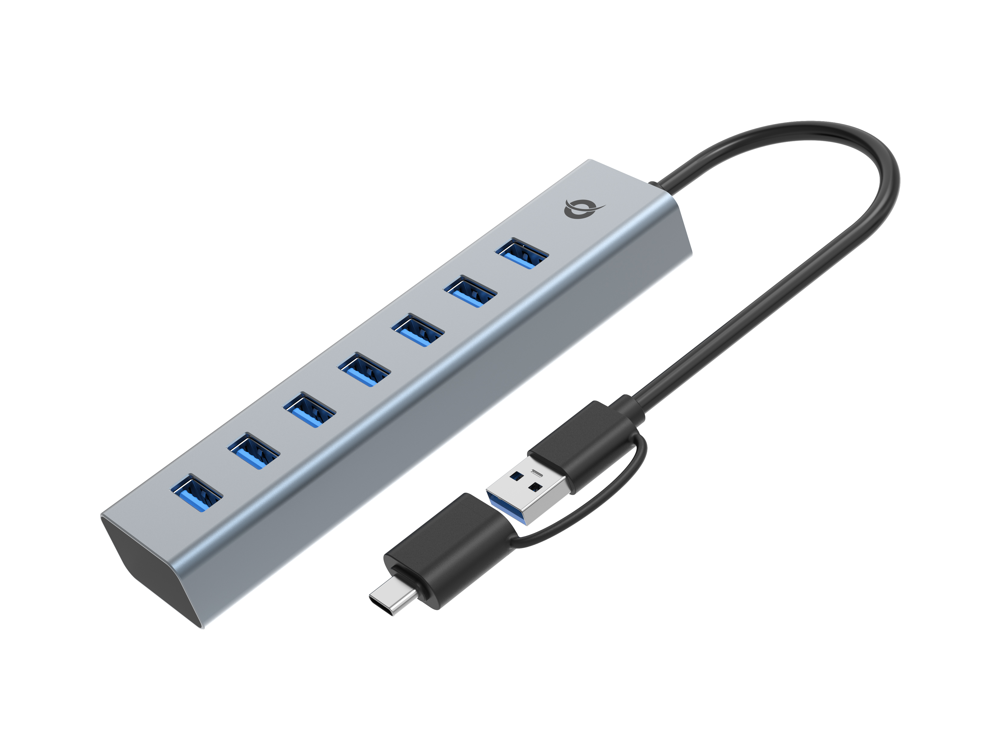 CONCEPTRONIC 7Port Hub USBA30C Adap7xA30 mNetz gr