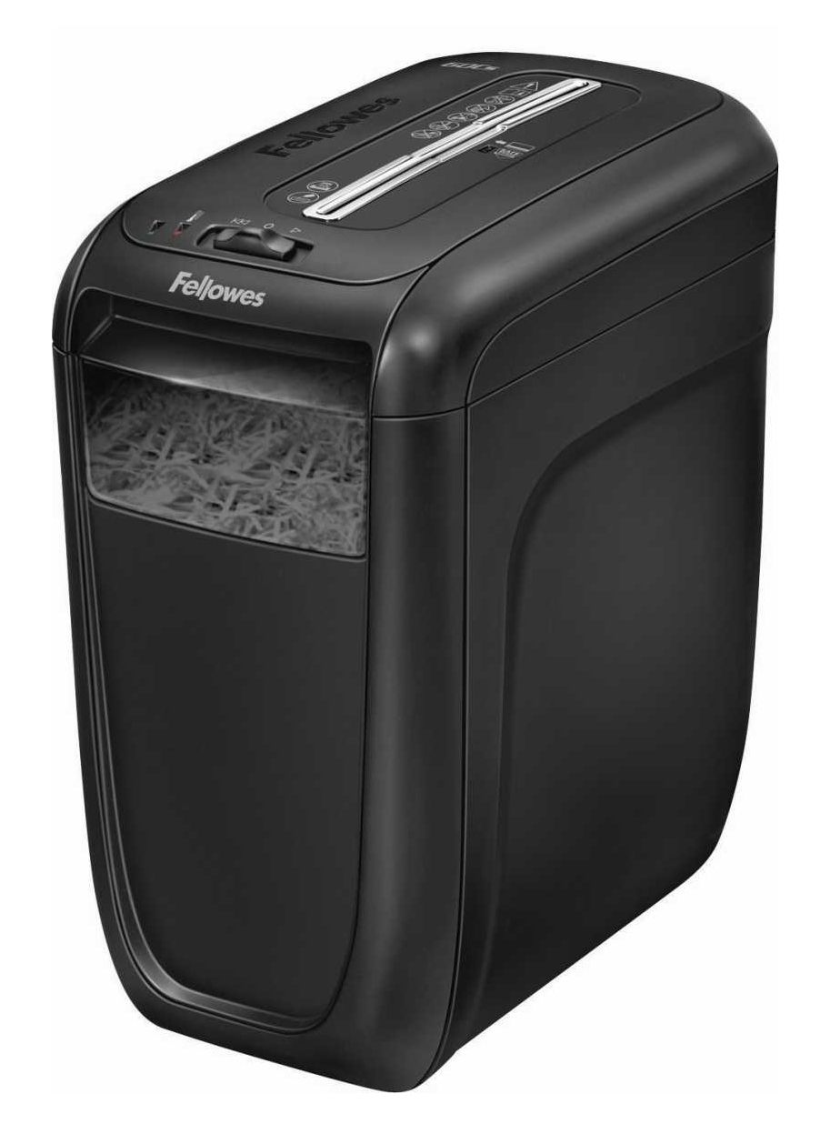 Fellowes Powershred 60Cs Aktenvernichter mit Partikelschnitt P-4, 4 x 40 mm, bis 10 Blatt, schwarz