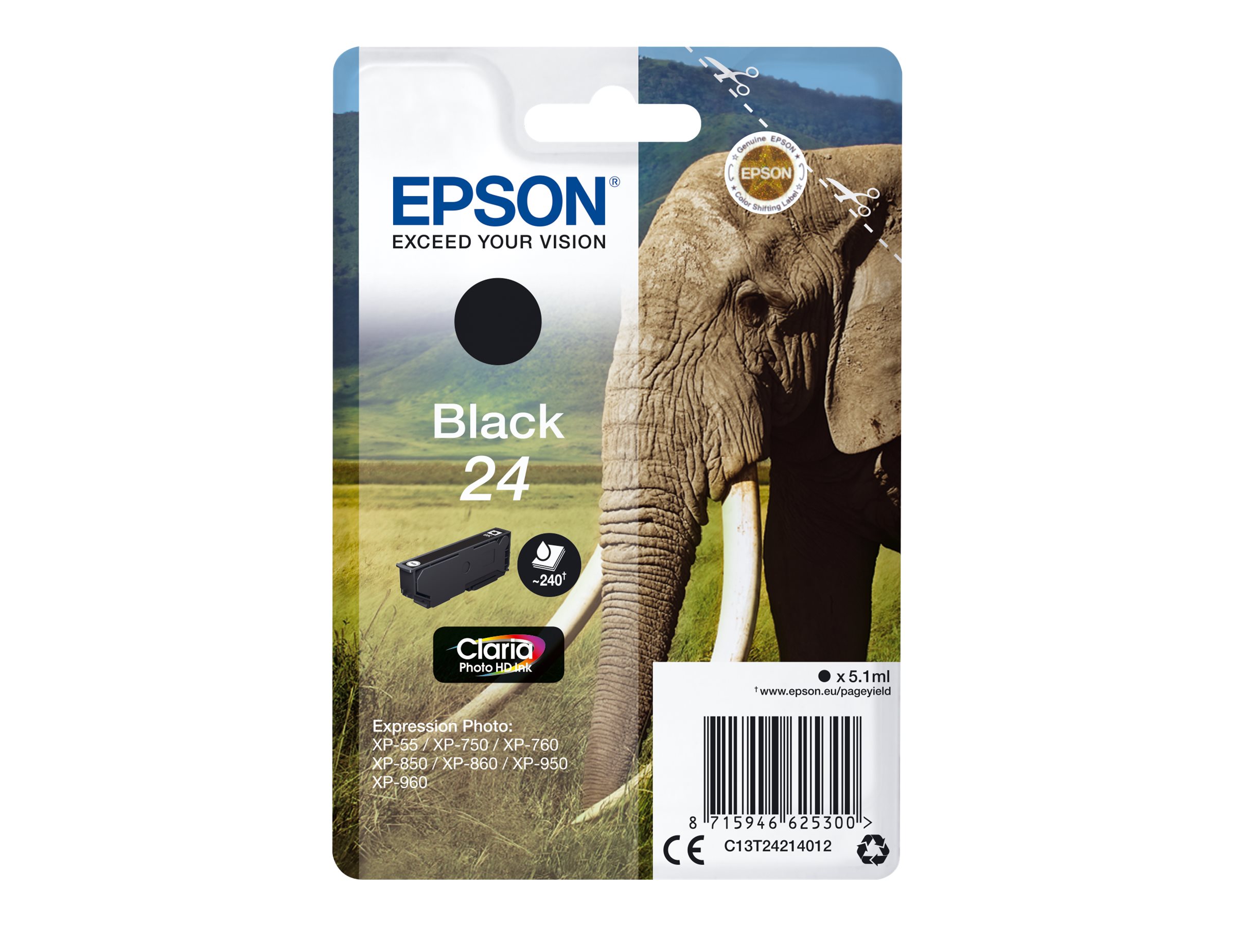 C13T24214012 EPSON XP Tinte black ST 240
