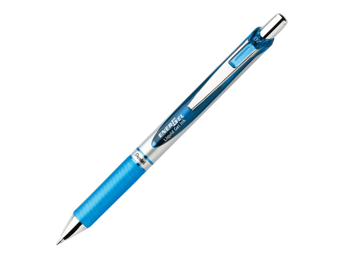 Pentel EnerGel BL77 Gelschreiber hellblausilber 0,35 mm, Schreibfarbe blau, 1 St