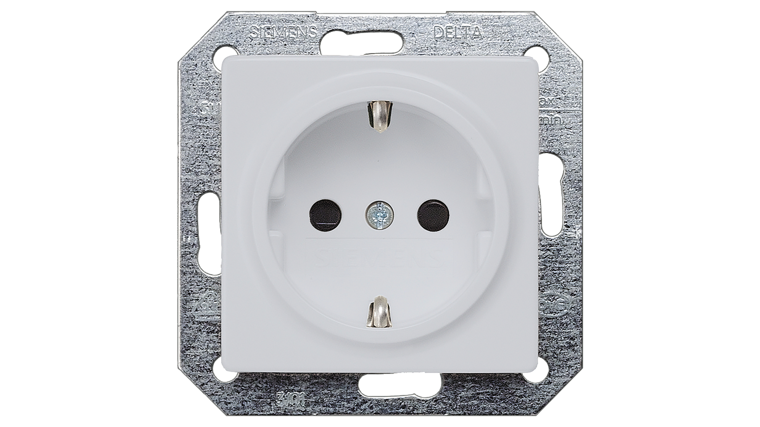 Siemens Steckdose SCHUKO 5UB1934 aluminium-metallic 10/16A 250V Siemens Steckdose SCHUKO 5UB1934 aluminium-metallic 10/16A 250V