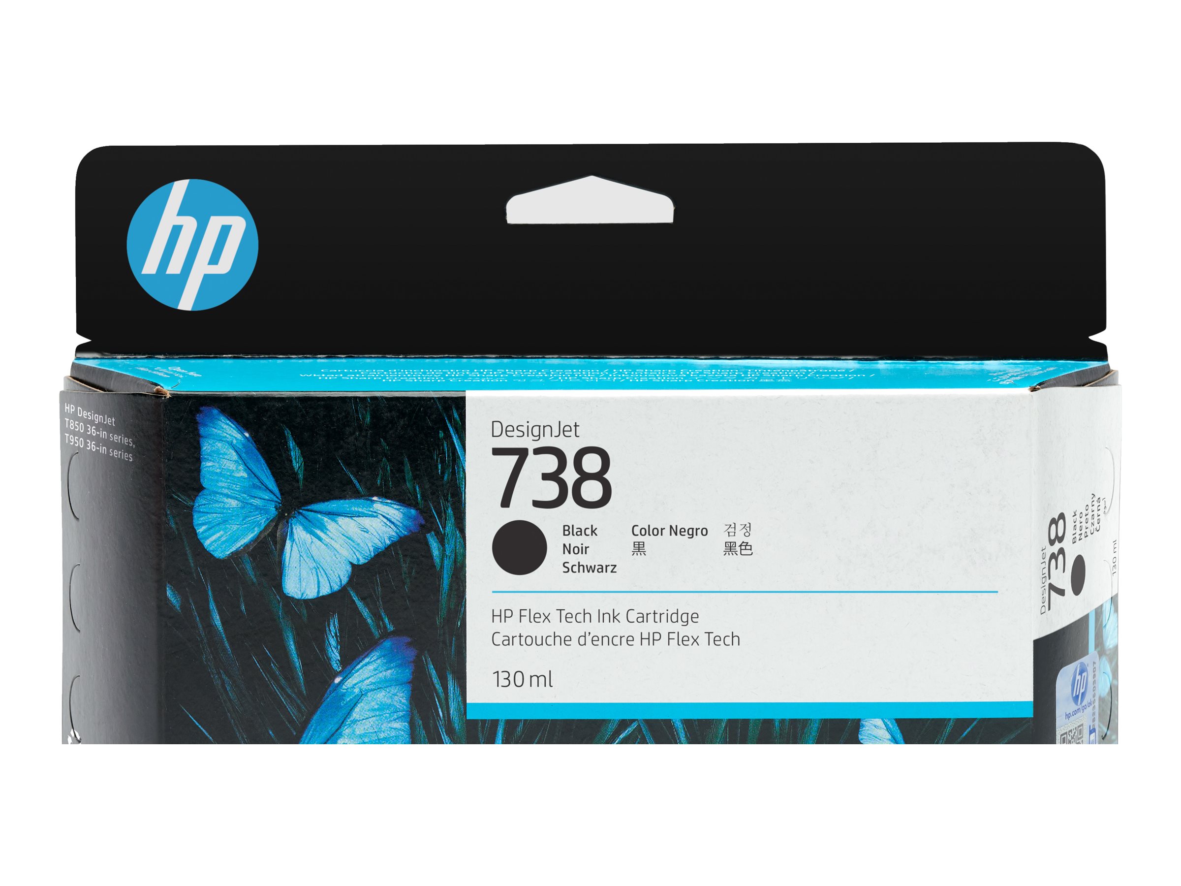 HP 738 130-ml Black DesignJet Ink Cartridge HP 738 130-ml Black DesignJet Ink Cartridge