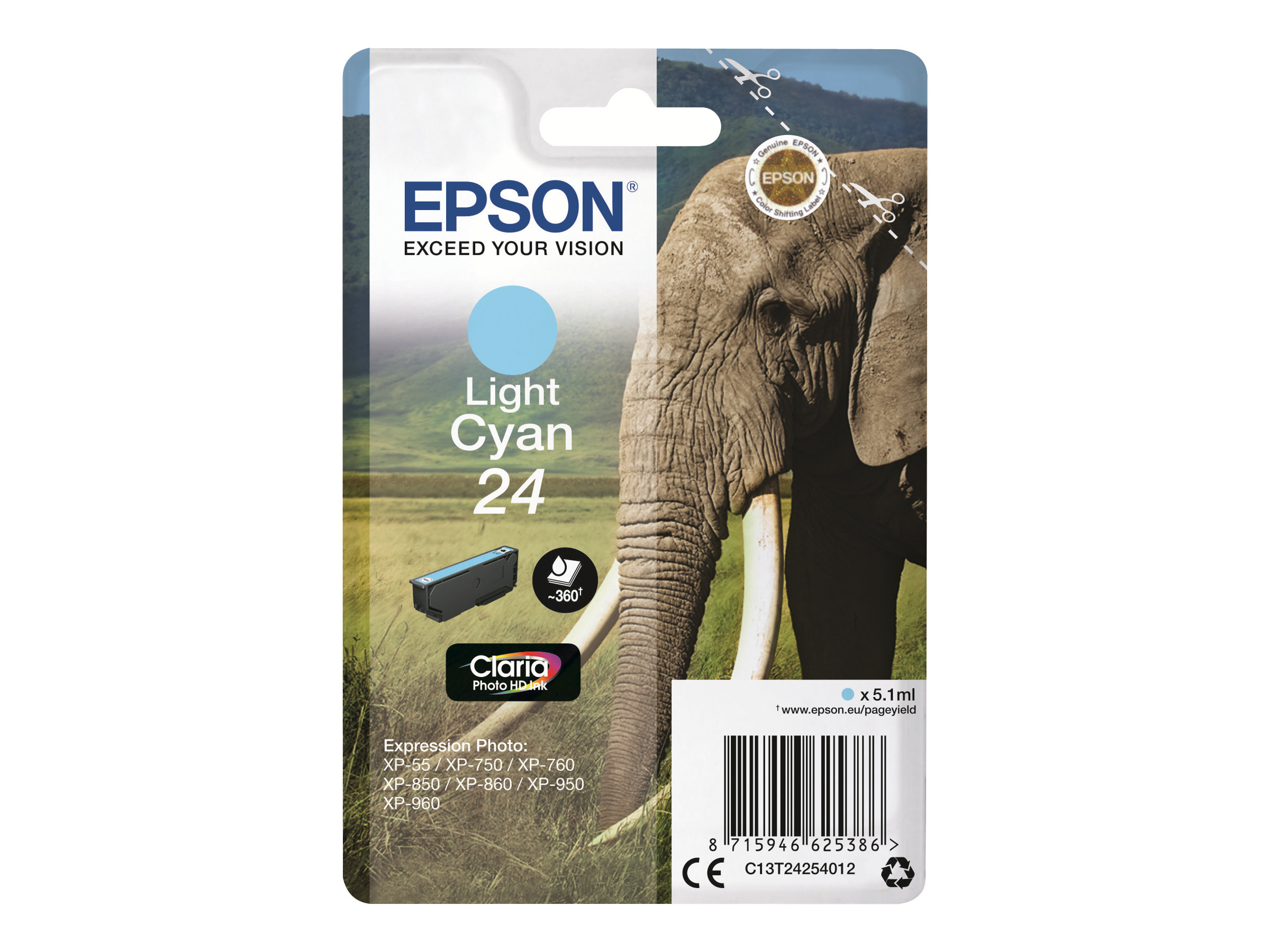 C13T24254012 EPSON XP Tinte light cyan