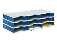 styro Sortierstation Styrodoc grau/blau mit 9 Faecher styro Sortierstation Styrodoc grau/blau mit 9 Faecher