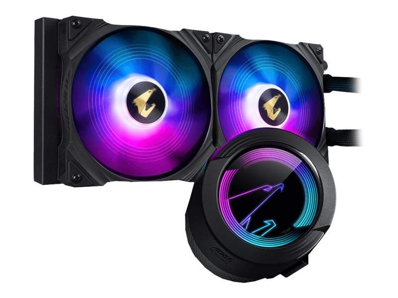 AORUS WATERFORCE 280LIQUID CPU COOLER with ARGB display