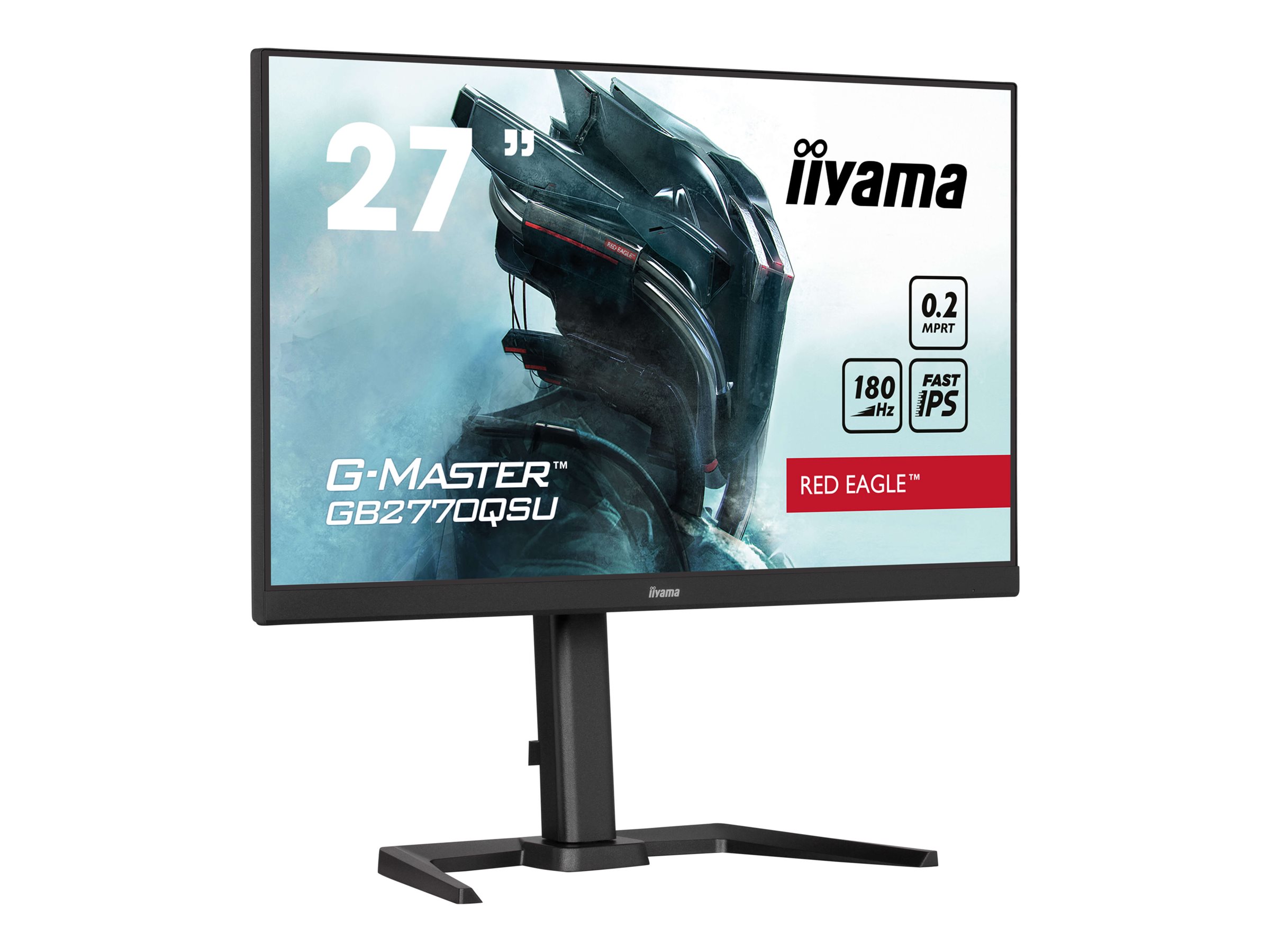 IIYAMA GB2770QSU-B6 G-Master Red Eagle 68,58cm 27Zoll Fast IPS QHD FreeSync PremiumPro 180Hz 1000:1 400cd/m2 0.2ms HDMI DP 4x