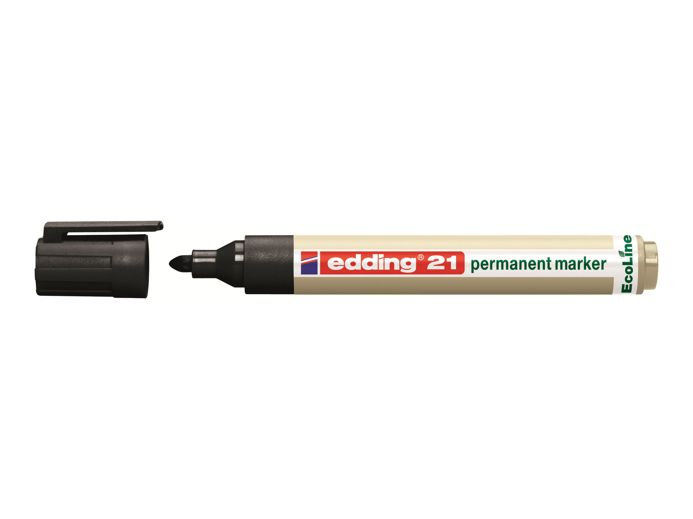 edding 21 EcoLine Permanentmarker schwarz 1,5 - 3,0 mm, 10 St.