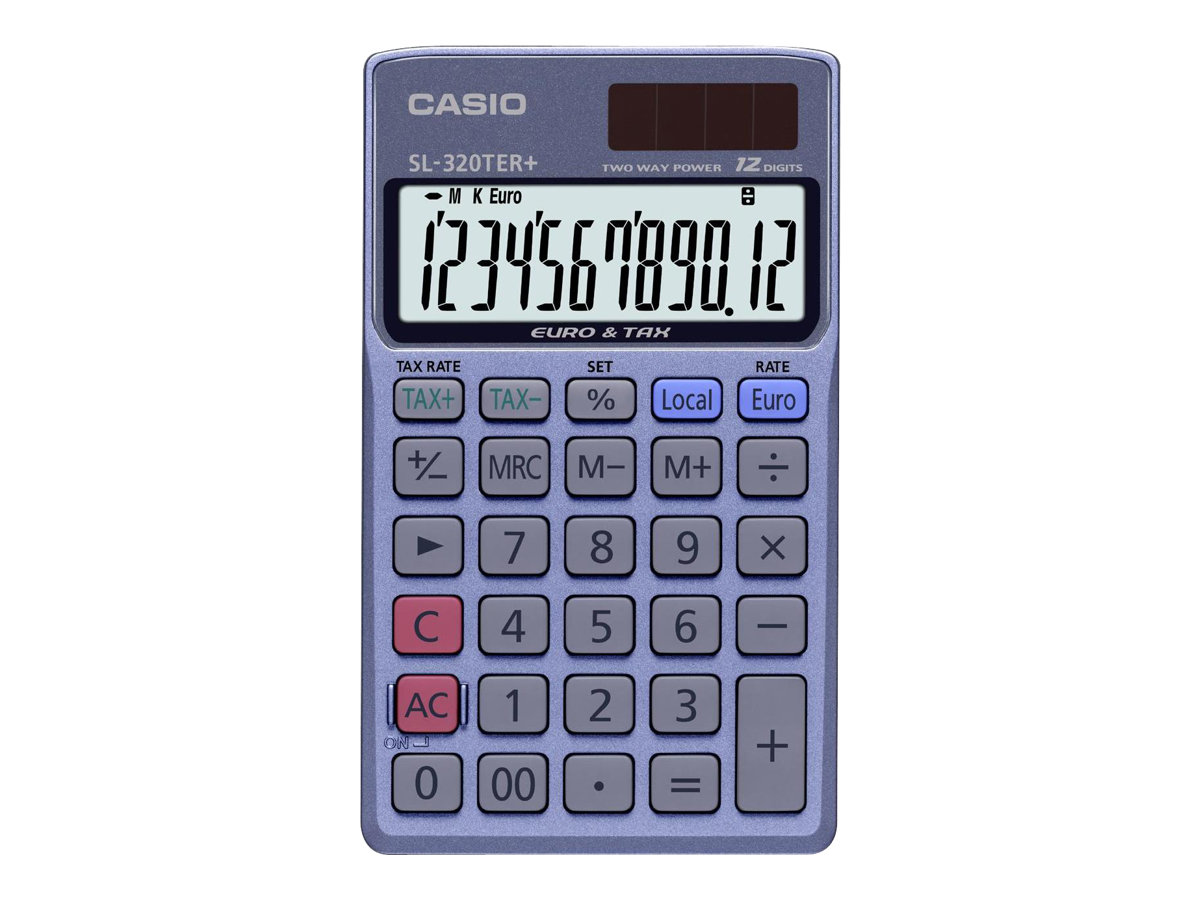 CASIO SL-320TER+ Taschenrechner stahlblau CASIO SL-320TER+ Taschenrechner stahlblau