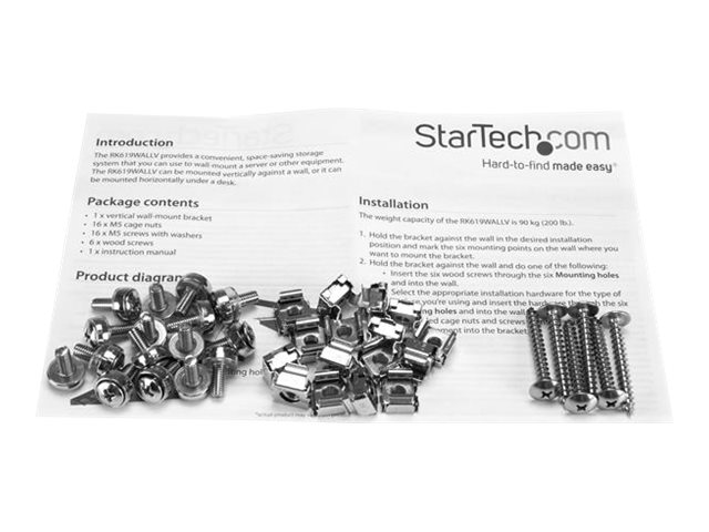 STARTECH.COM Vertikales Wandmontage 19 Zoll Server Rack - 6HE
