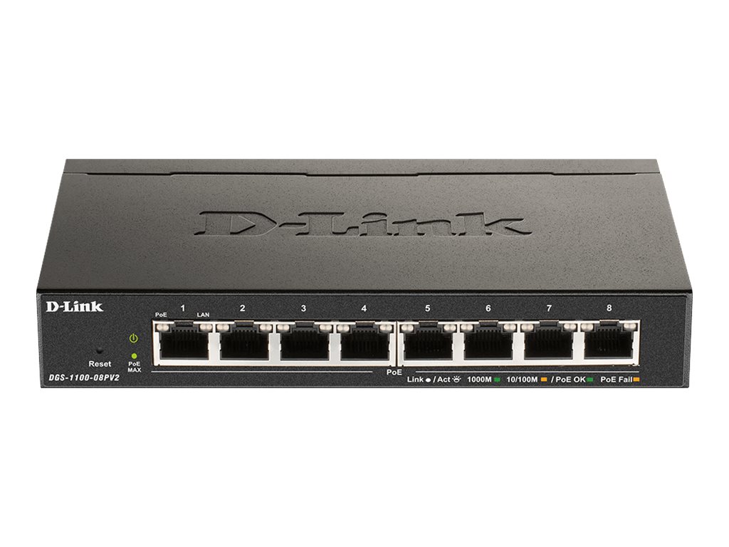 DIN Smart Gigabit Switch DGS-1100-08PV2/E