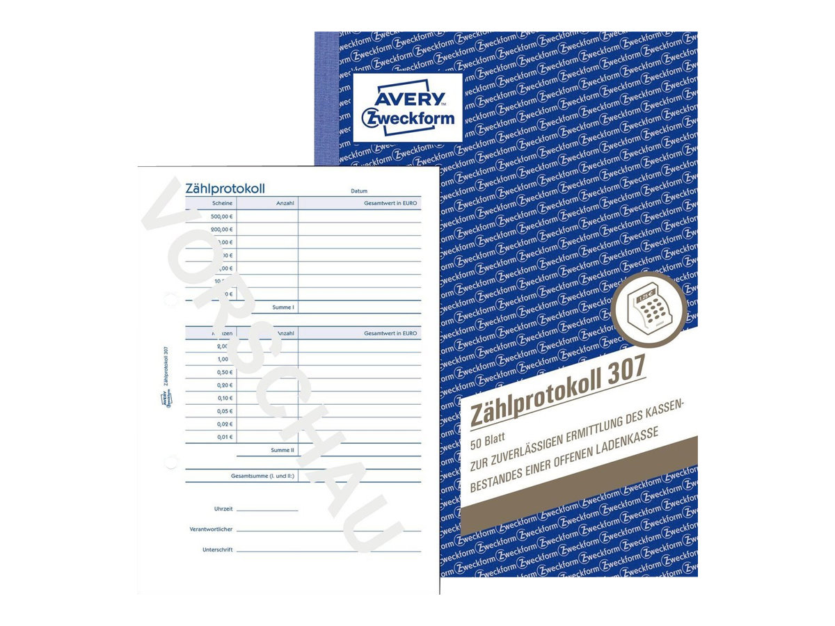 AVERY Zweckform Zaehlprotokoll Formularbuch 307 AVERY Zweckform Zaehlprotokoll Formularbuch 307