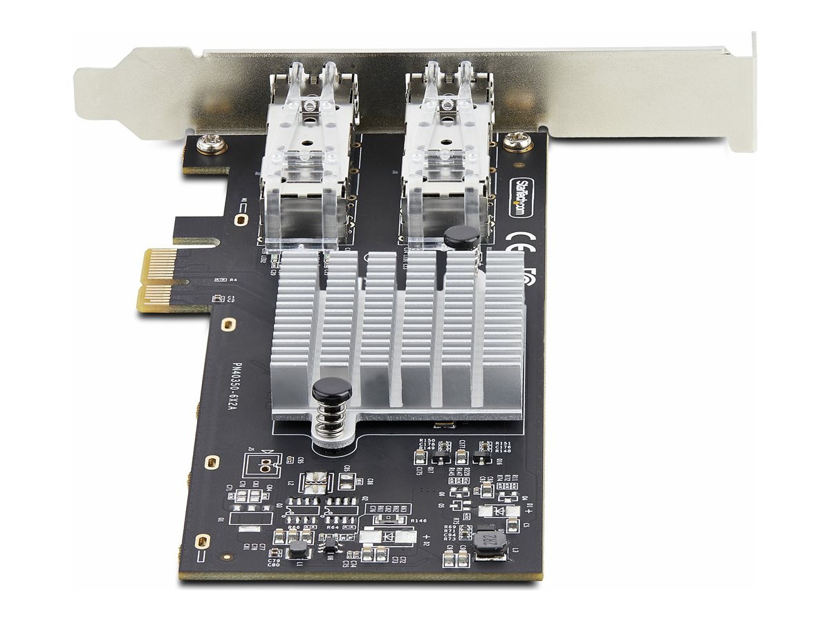 STARTECH.COM 2-Port GbE SFP Netzwerkkarte PCIe 2.0 x1 Intel I350-AM2 2x 1GbE 1000BASE Kupfer/Glasfaser Netzwerkkarte Gigabit LWL/LAN