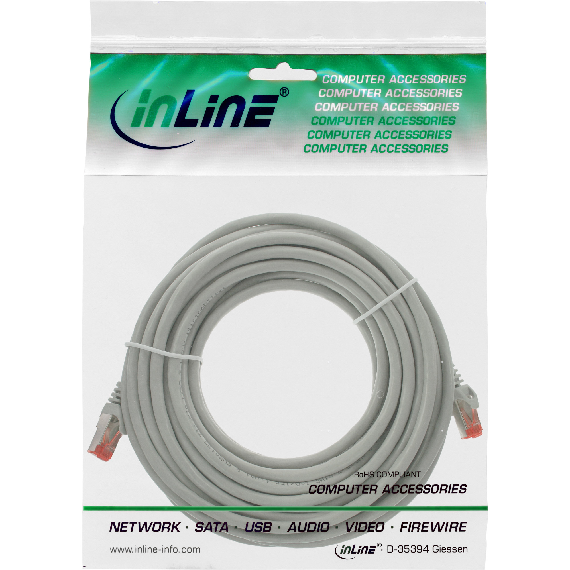 INLINE Patchkabel Cat.6 S/FTP PiMf grau 5m INLINE Patchkabel Cat.6 S/FTP PiMf grau 5m
