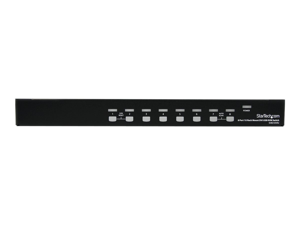 STARTECH.COM 8 Port 1HE DVI USB KVM Switch - 8-fach DVI-I / USB-B Umschalter zur Rack-Montage
