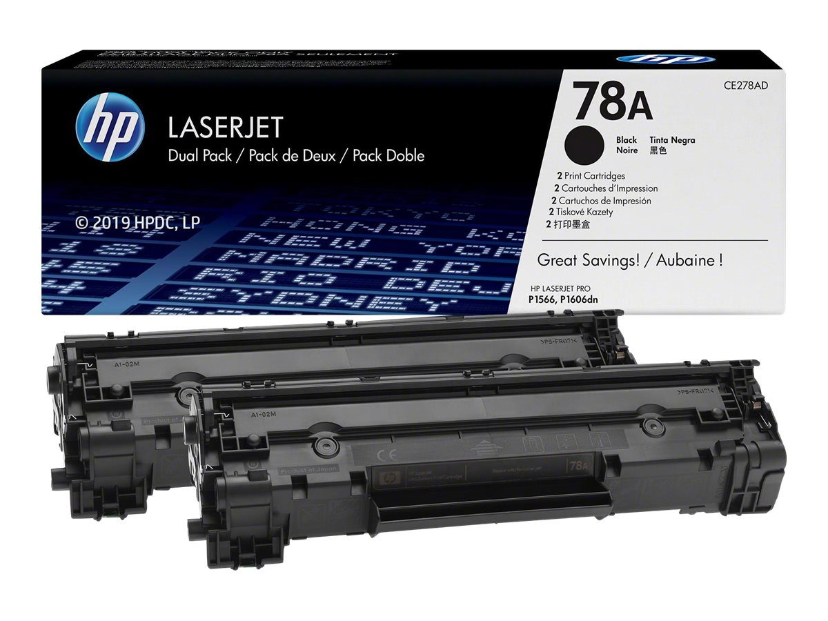 HP 78A (CE278AD) schwarz Tonerkartuschen, 2er-Set HP 78A (CE278AD) schwarz Tonerkartuschen, 2er-Set