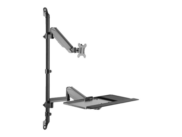 DIGITUS Flexibler StehSitz Arbeitsplatz zur Wandmontage Single Monitor