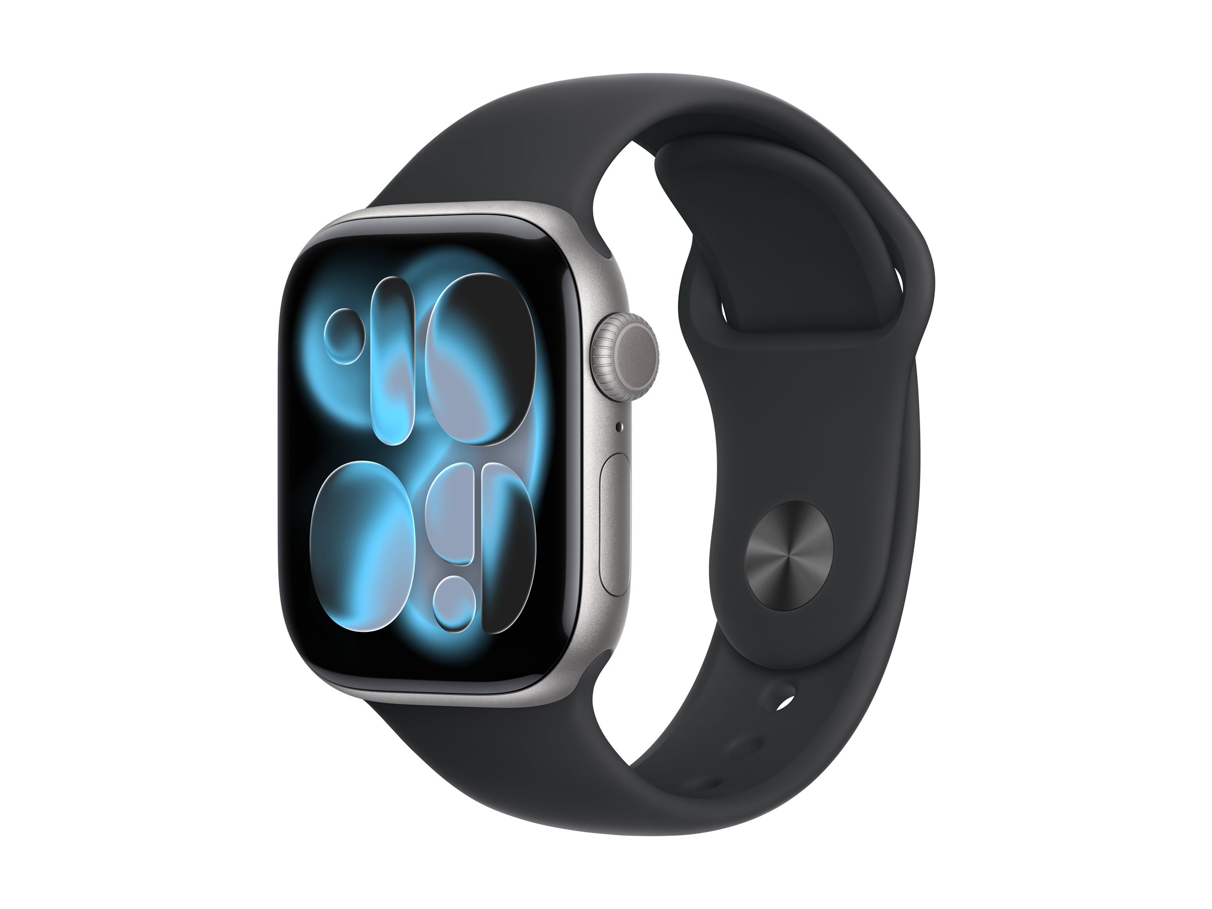 Apple Watch S11 Aluminium 42mm Space Grau Sportband schwarz ML