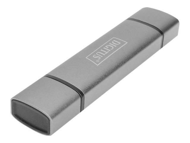 DIGITUS Multi-microSD, SD-Kartenleser silber