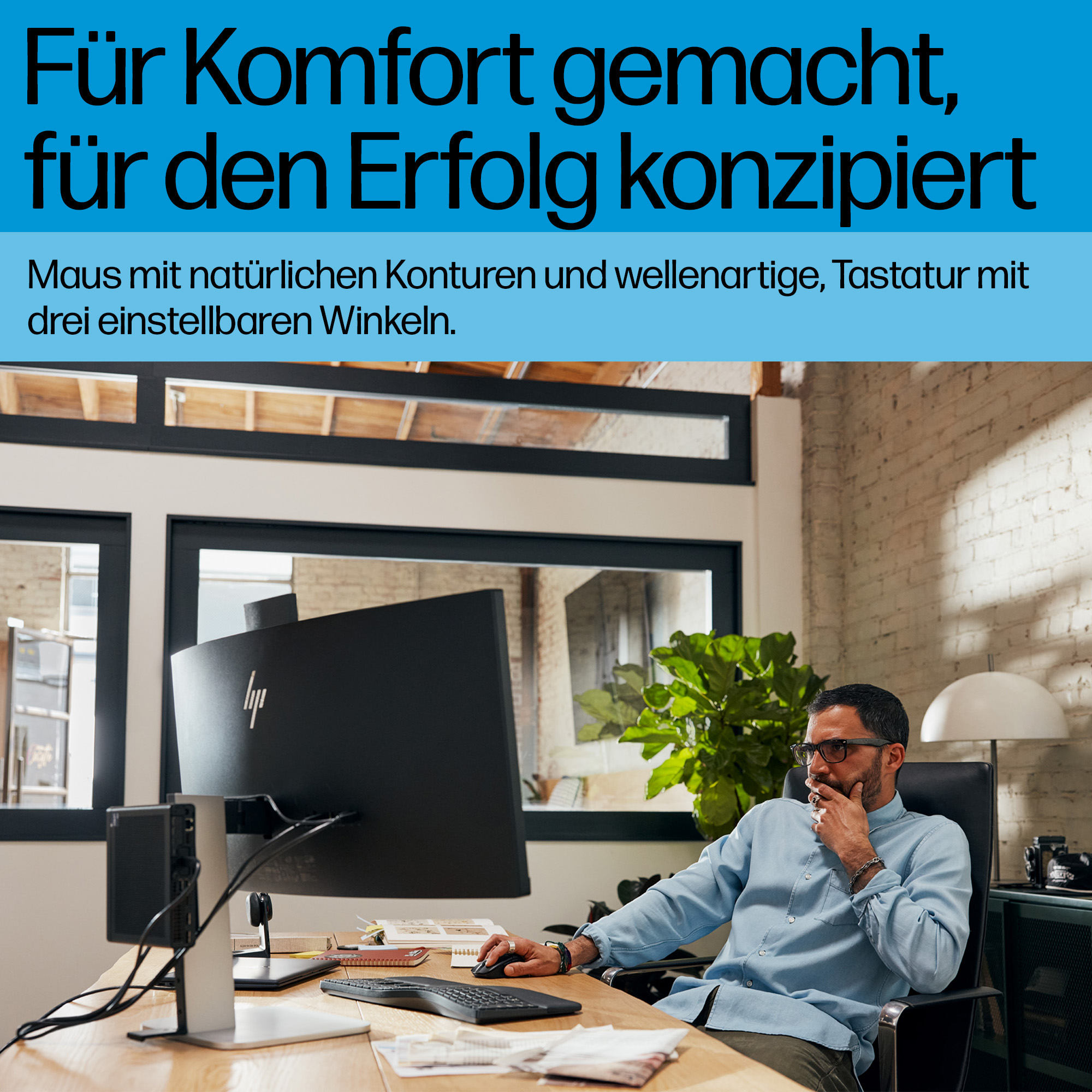 HP 685 Tastatur‑und‑Maus‑Set Comfort Dual-Mode