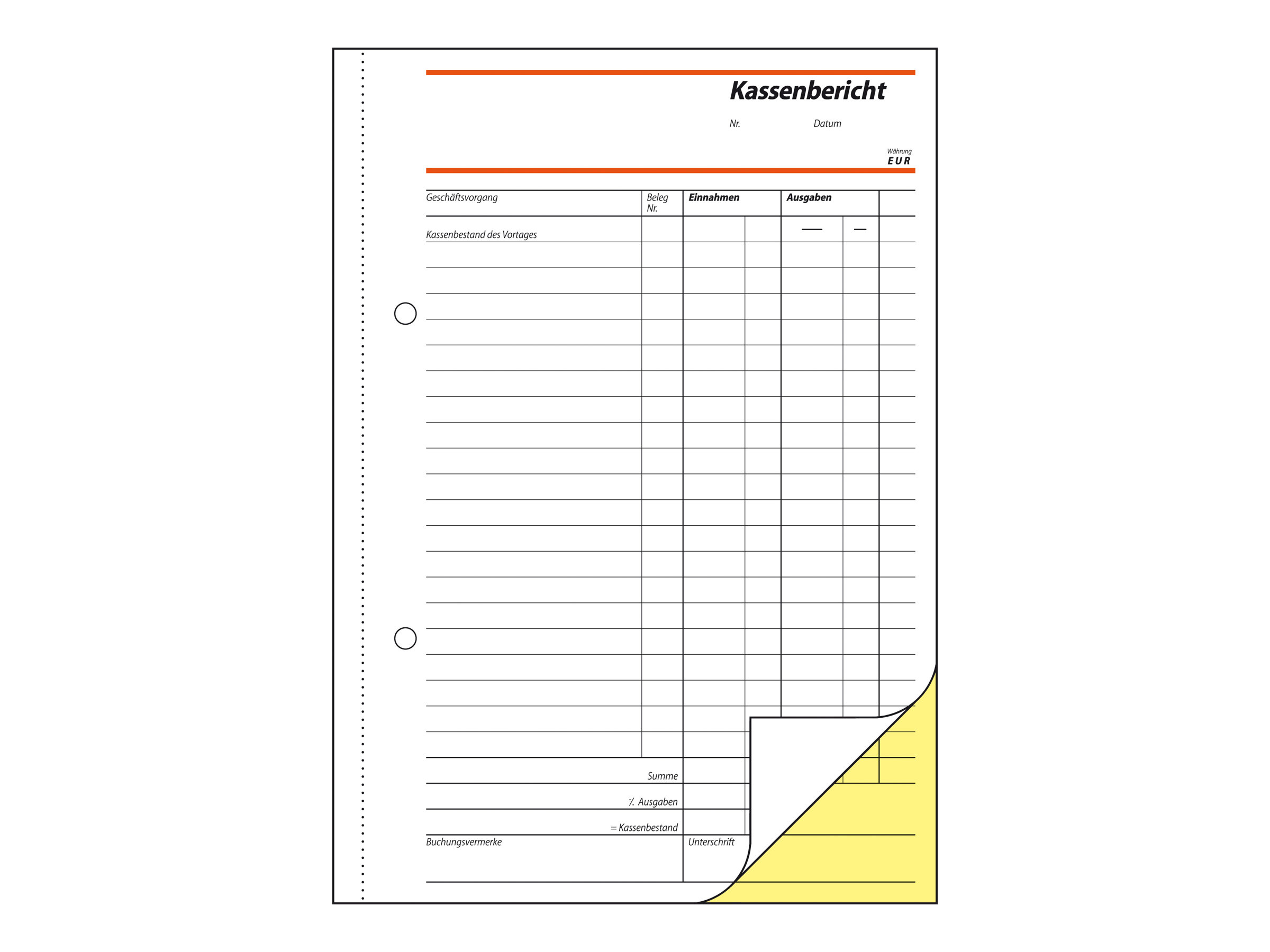 SIGEL KassenberichtBestandsrechnung Formularbuch SD007, 1 St