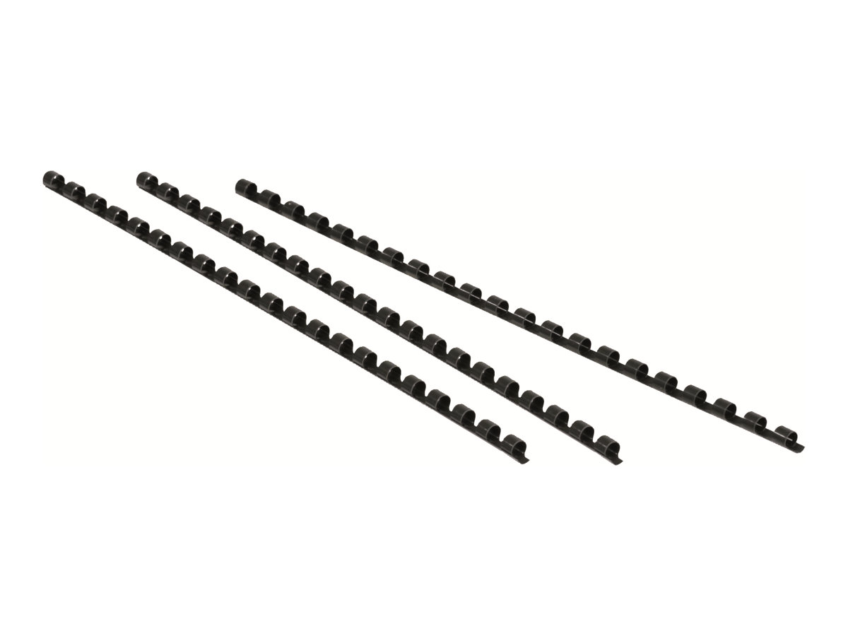 Fellowes Kunststoffbinderuecken schwarz fuer 100 Blatt, 100 St