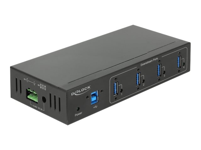 DELOCK Externer Industrie Hub 4 x USB 30 TypA mit 15 kV ESD Schutz