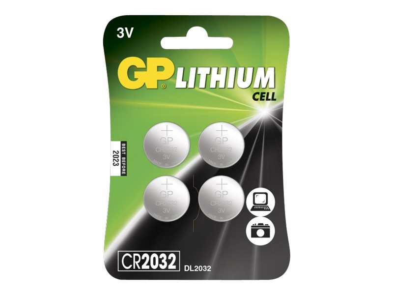 GP Lithium Knopfzelle CR2032 3V 4er Blister GP Lithium Knopfzelle CR2032 3V 4er Blister