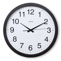 hama Wanduhr Aruba weiss schwarz Kunststoff, Ø 40,0 cm hama Wanduhr Aruba weiss schwarz Kunststoff, Ø 40,0 cm