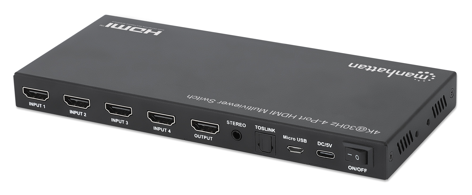 Manhattan Multiviewer Switch 4K 30 Hz 4‑Port HDMI