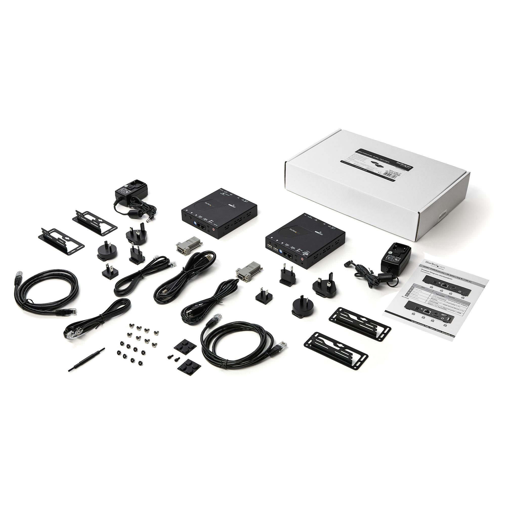 STARTECHCOM 4K HDMI Extender KVM 4K 30Hz Video über CAT6 IP Ethernet mit USB SV565HDIP