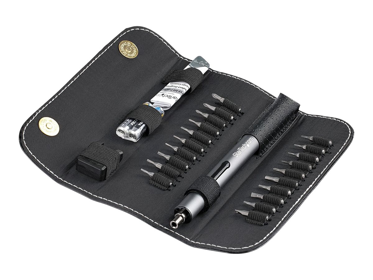 STARTECH.COM Elektrischer Mini-Schraubendreher - Mini-Akkuschrauber - 20 Bits - LED - Magnetisch - Kabellos