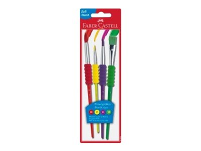 FABER-CASTELL Bunt Pinsel-Set Groesse 2, 6, 10, 12, 4-teilig FABER-CASTELL Bunt Pinsel-Set Groesse 2, 6, 10, 12, 4-teilig
