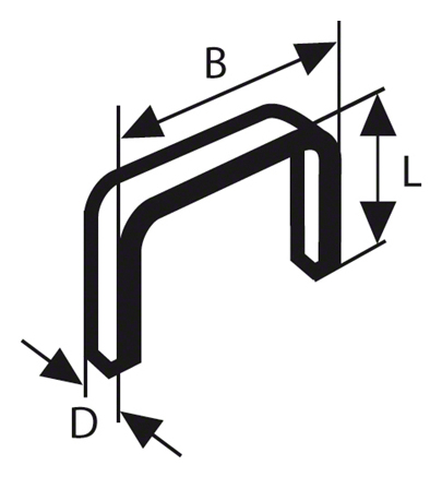 BOSCH Tackerklammern Typ 53 12 mm, 1000 St