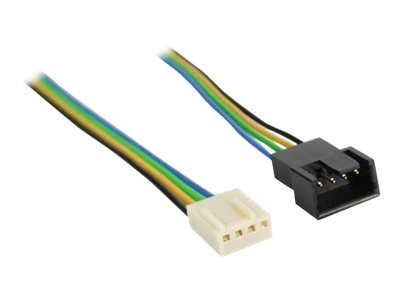 INLINE Luefterkabel Verlaengerung PWM 4pol Molex Stecker/Buchse 0,7m