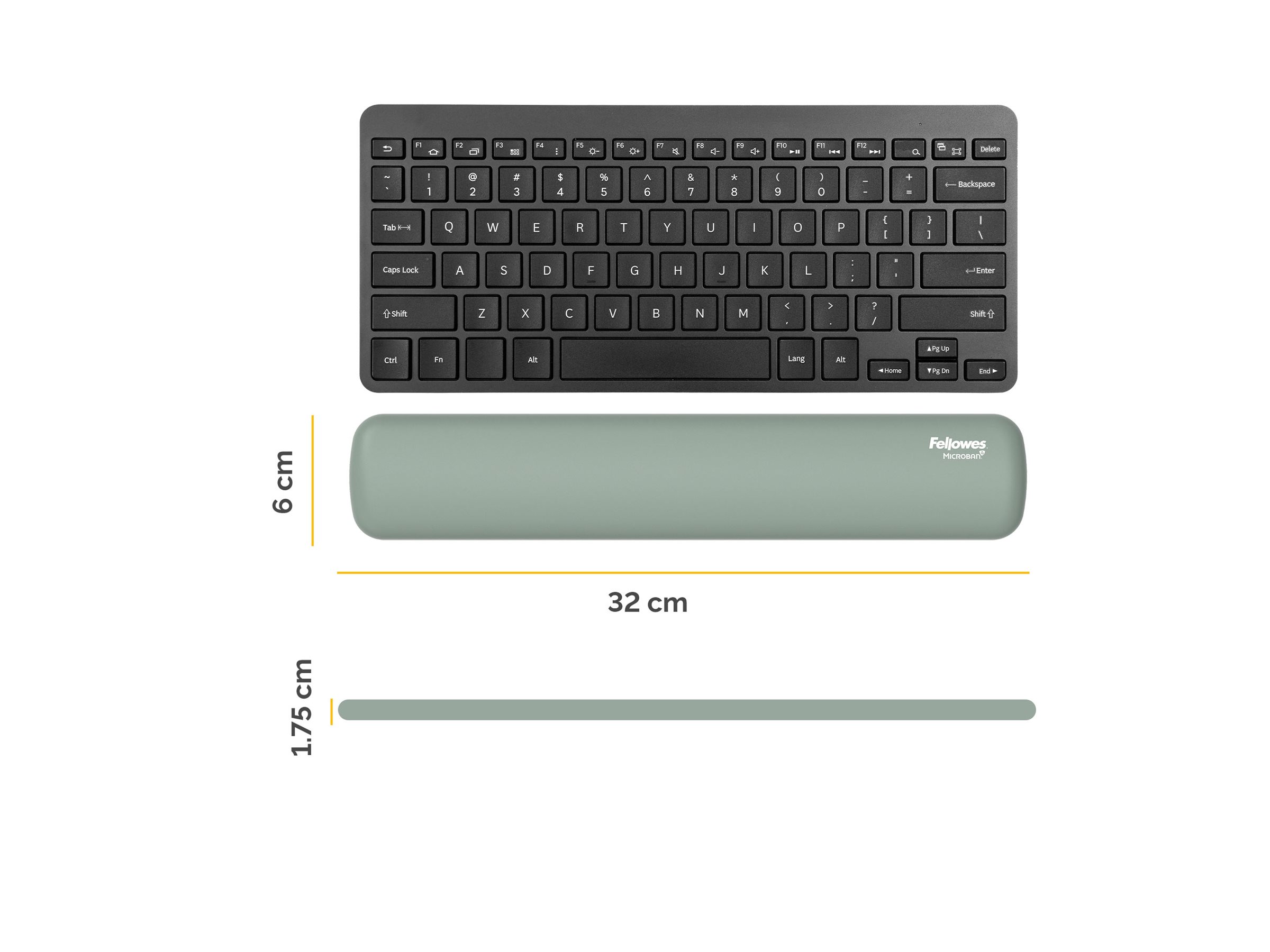 Fellowes Breyta Tastatur-Handgelenkauflage 6x32cm Salbei