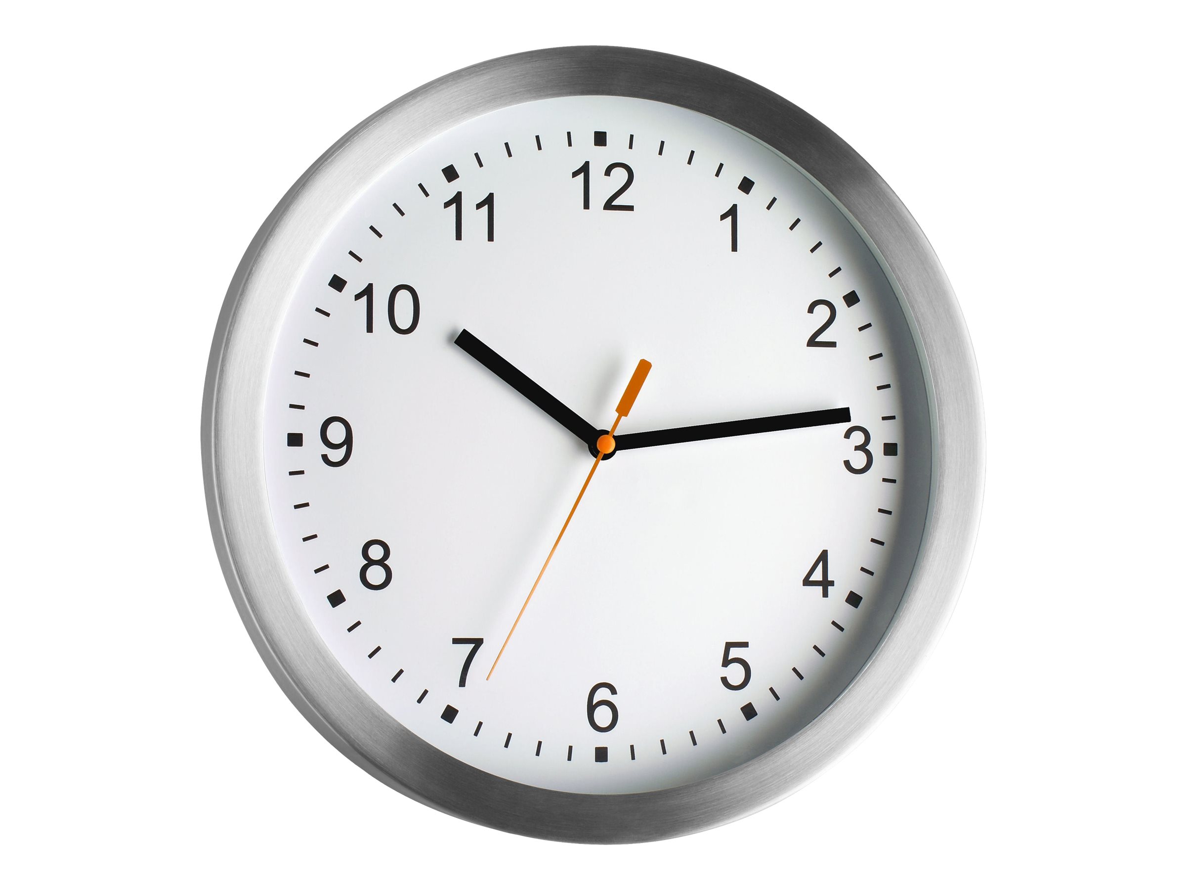 TFA Wanduhr 981045 weiß silber Aluminium, Ø 29,5 cm