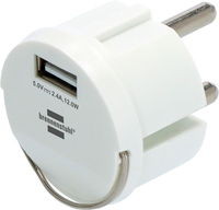 Brennenstuhl USB-A Steckdosenadapter, USB-A Ladebuchse 2,4 A, max. 12,0 W, weiss Brennenstuhl USB-A Steckdosenadapter, USB-A Ladebuchse 2,4 A, max. 12,0 W, weiss