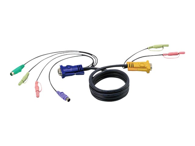 ATEN PS/2-KVM-Kabel mit 3-in-1-SPHD und Audio - 3 m