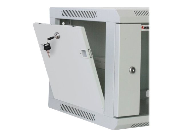 INTELLINET 48,3cm Wandverteiler 6 HE 600mm tief HxBxT 370x 600 x 600 mm 19 Zoll vollstaendig montiert grau
