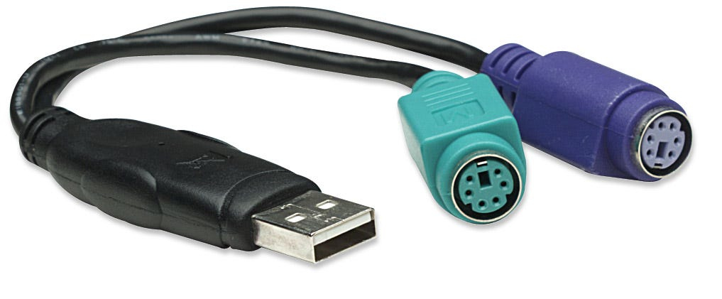MANHATTAN Konverter 1-Port Dual PS/2 -> USB 15cm    schwarz retail