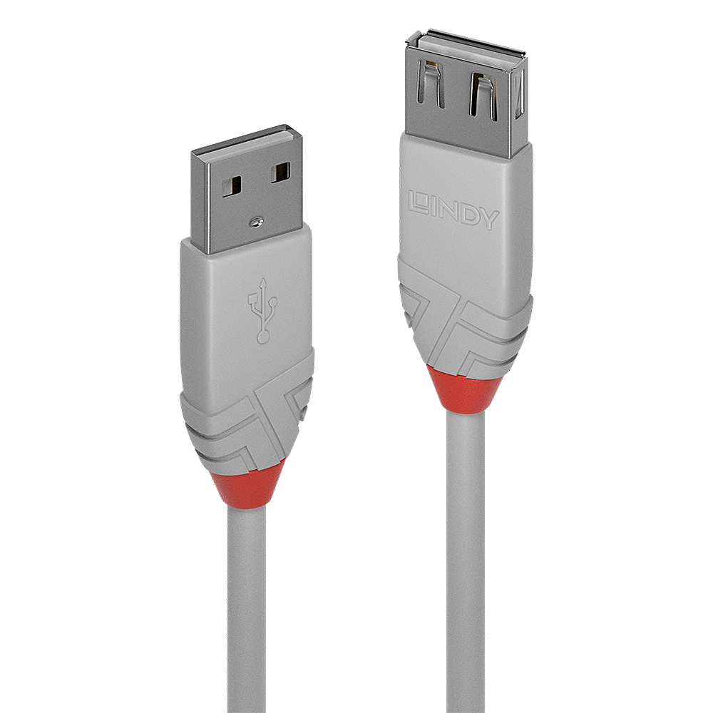 LINDY 0,5m USB 2.0 A Verl. Anthra Line