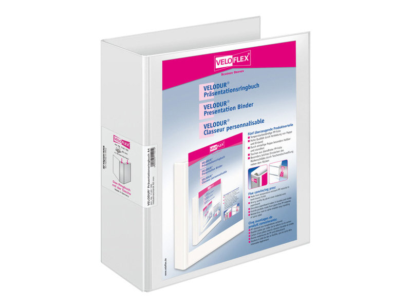 VELOFLEX VELODUR® Praesentationsordner weiss Kunststoff 8,5 cm DIN A4 VELOFLEX VELODUR® Praesentationsordner weiss Kunststoff 8,5 cm DIN A4
