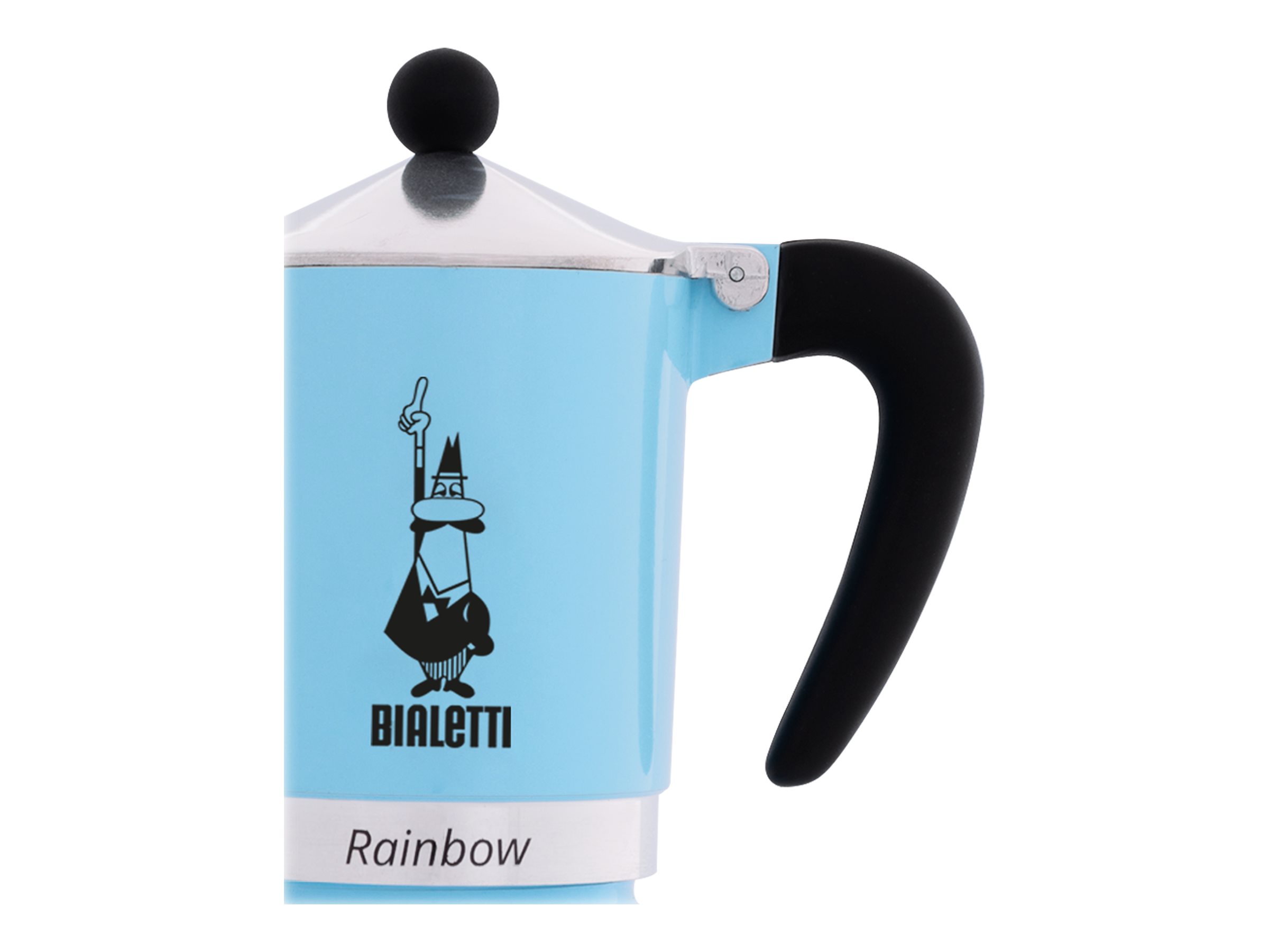 Bialetti Espressokocher Rainbow 3 Tassen hellblau