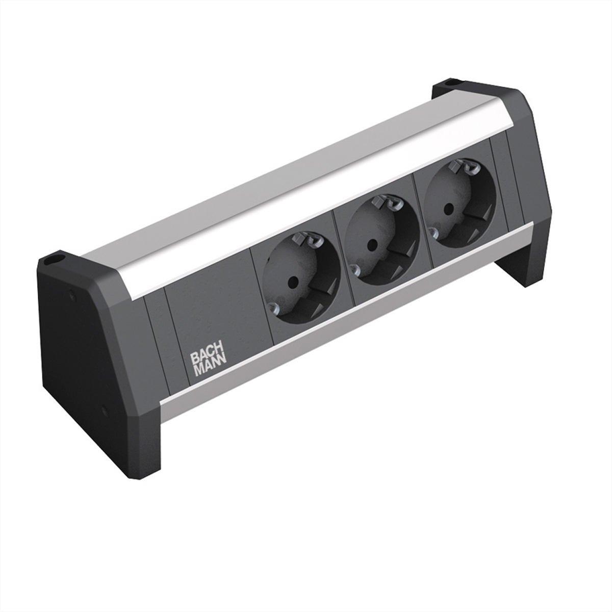 Bachmann Steckdoseneinheit ALU DESK 3xSchutzkontaktsteckdose