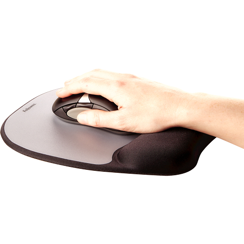 Fellowes Mousepad mit Handgelenkauflage Memory Foam silber