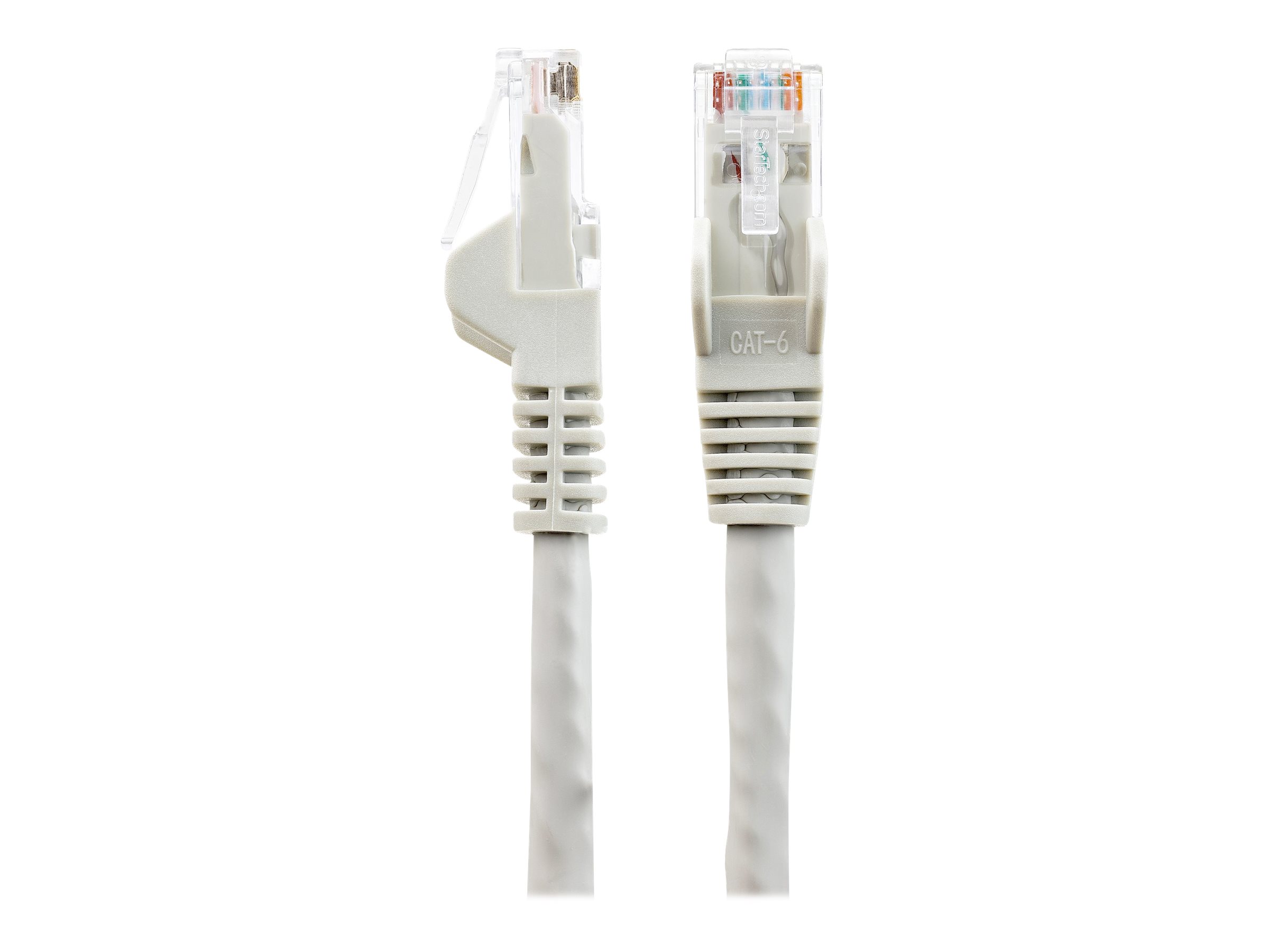STARTECHCOM 2m LSZH CAT6 Ethernet Cable 10 Gigabit 100W PoE RJ45 UTP Network Patch Cord Snagless Grey ETL Verified