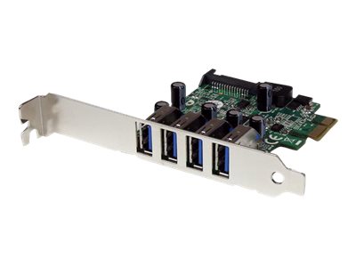 StarTech.com 4 Port PCI Express USB 3.0 SuperSpeed Schnittstellenkarte mit UASP - SATA Strom - PCIe 4x USB 3.0 mit SATA-Anschluss - USB-Adapter - PCIe - USB 3.0 x 4