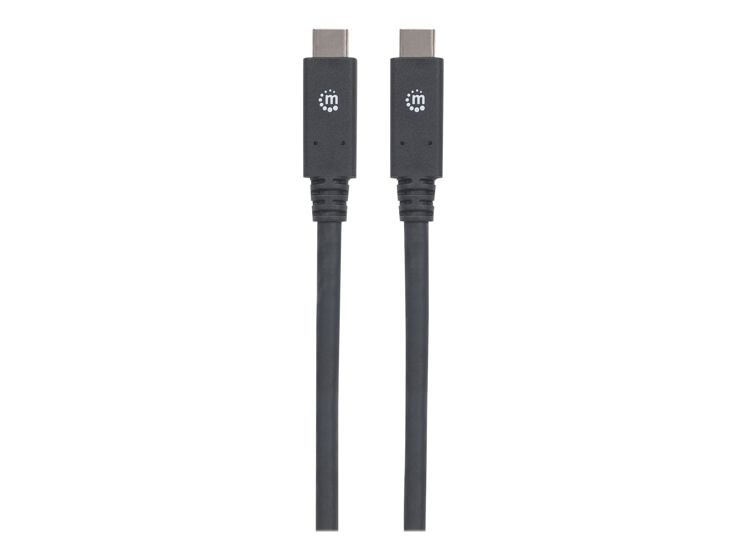 MANHATTAN USB 3.1 Typ C Gen1-Kabel 2m Typ C-Stecker auf Typ C-Stecker 5 Gbit/s schwarz